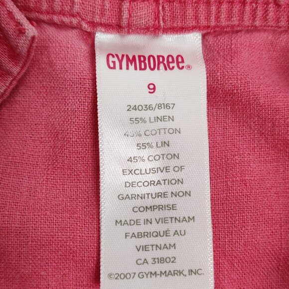 Gymboree Girl's Juniors Jumpsuit Size 9 Pink Linen Cotton Y2K Summer Barbiecore - Picture 3 of 7